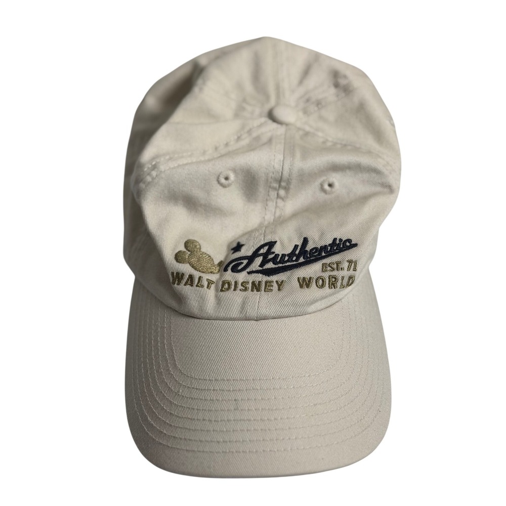 Disney Walt Disney World Hat Tan Est 71 Mickey Mouse Dad Cap Adjustable Mens